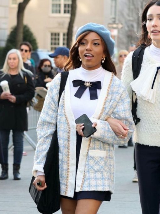 Gossip Girl Season 2 Savannah Lee Smith Blue Plaid Jacket