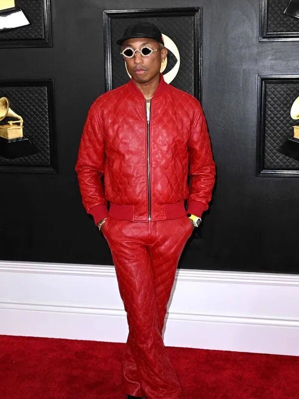 Grammys Awards 2023 Pharell Williams Red Tracksuit