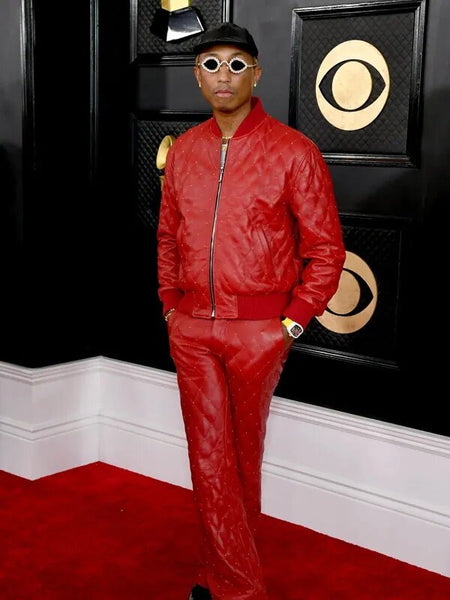 Grammys Awards 2023 Pharell Williams Red Tracksuit