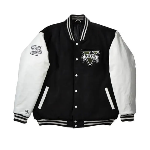 Grand Theft Auto V Varsity Jacket – Iconic GTA 5 Gamer Gear