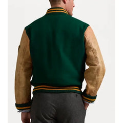 Green VARSITY BOMBER Jacket