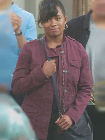 Grey’s Anatomy S21 Alexis Floyd Maroon Jacket