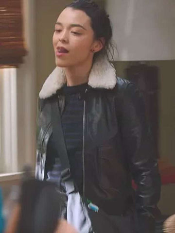 Mika Yasuda Grey’s Anatomy S21 Black Leather Jacket