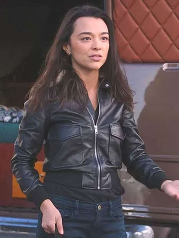 Mika Yasuda Grey’s Anatomy S21 Black Leather Jacket