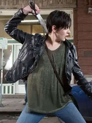 Grimm S04 Theresa Rubel Black Leather Jacket