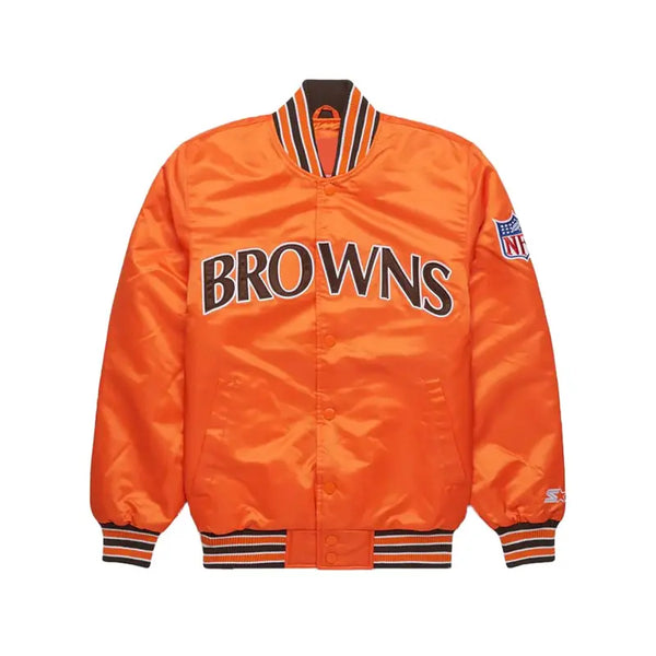 Cleveland Browns Satin Bomber Jacket