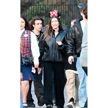 Hailey Bieber Black Genuine Leather Jacket