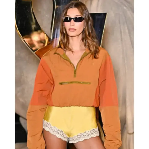 Hailey Bieber Paris Fashion Week Jacket