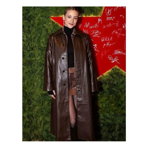 Hal and Harper Lili Reinhart Distressed Brown Coat