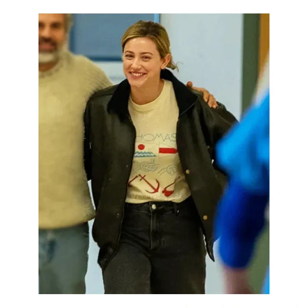 Lili Reinhart Hal and Harper S01 Black Leather Jacket