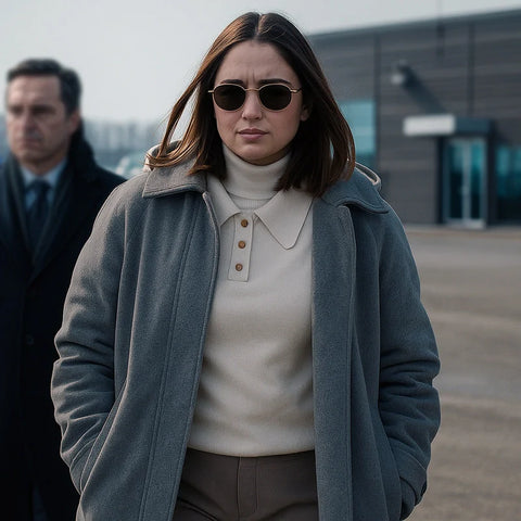 Haley Bennett The Last Frontier Grey Coat