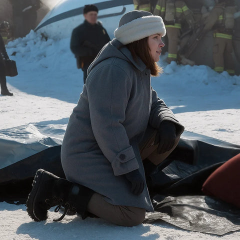 Haley Bennett The Last Frontier Grey Coat