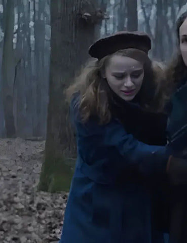 Halina Kurc We Were the Lucky Ones 2024 Blue Trench Coat