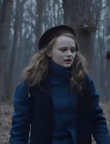 Halina Kurc We Were the Lucky Ones 2024 Blue Trench Coat