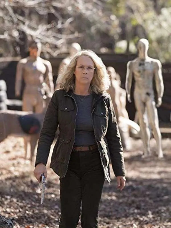 Halloween Jamie Lee Curtis Grayish Black Cotton Jacket