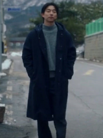 The Trunk Gong Yoo Blue Hooded Coat