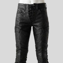 Men's Handmade Black Leather Warrior Pants