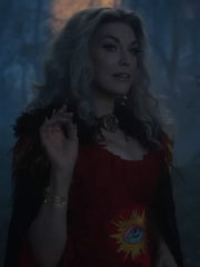 Hannah Waddingham Hocus Pocus 2 Black Cloak Coat