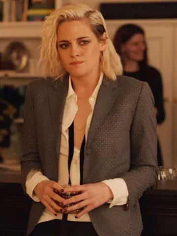Kristen Stewart Happiest Season Grey Blazer