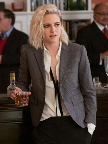 Kristen Stewart Happiest Season Grey Blazer