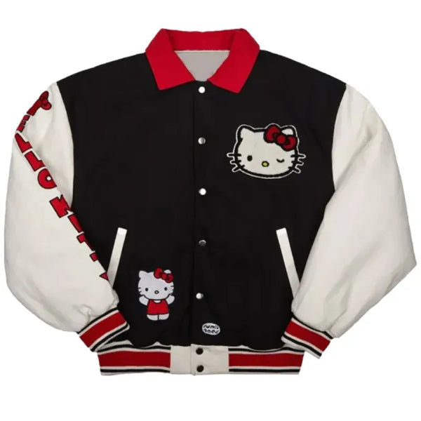 Hello Kitty Dumbgood Black Varsity Jacket