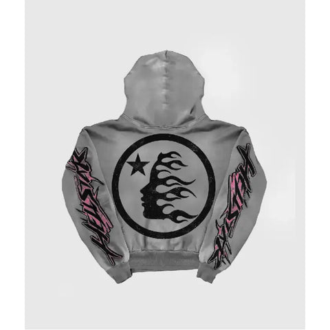 Hellstar Future Flame Grey Hoodie