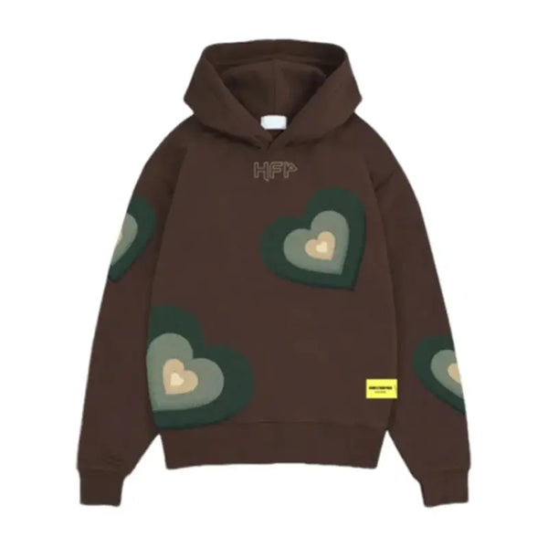 Homies From Paris Heart Brown Hoodie