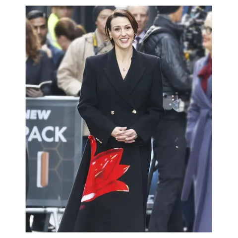 Hostage 2025 Suranne Jones Black Coat