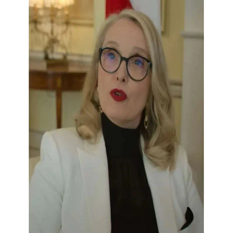 Hostage 2025 Vivienne Toussaint White Trench Coat