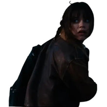 Hurry Up Tomorrow Jenna Ortega Brown Fur Collar Leather Jacket