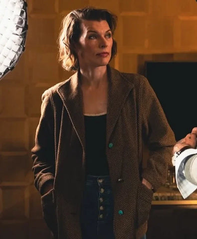 In the Lost Lands Milla Jovovich Brown Blazer