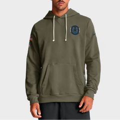 Indianapolis Colts Olive 2025 Salute to Service Sideline Hoodie