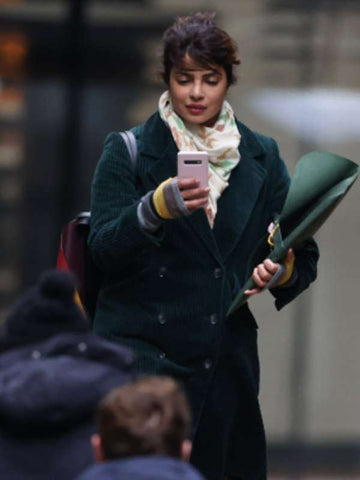 Priyanka Chopra Jonas Love Again Green Trench Coat