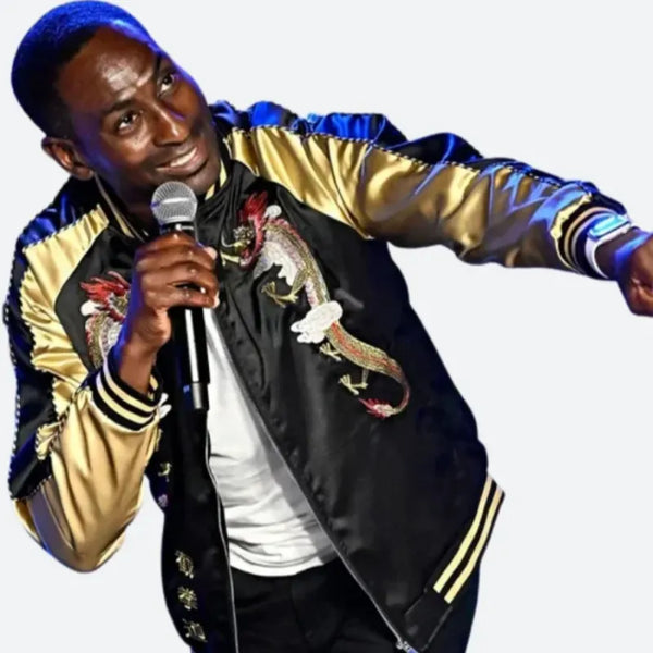 JFGF Institute Mike Estime Black Bomber Jacket