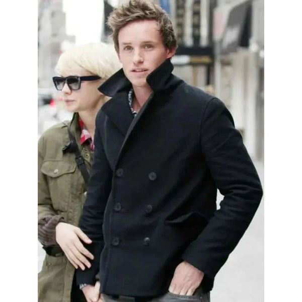 The Day of the Jackal 2024 Jackal Black Wool Peacoat