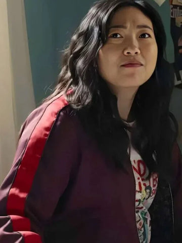 Awkwafina Jackpot Purple Bomber Jacket