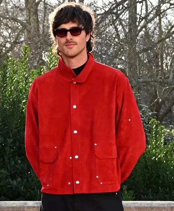 Wuthering Heights Event Jacob Elordi Red Jacket