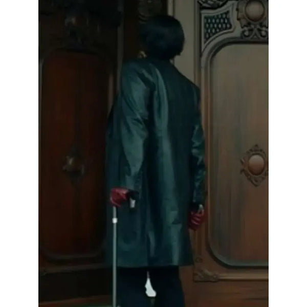 The Sticky Jamie Lee Curtis Black Leather Coat