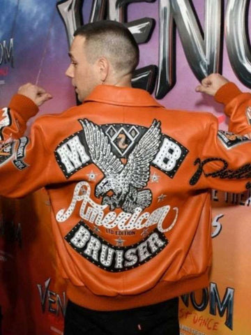 Jared Abrahamson Venom The Last Dance Orange Leather Jacket