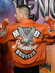 Jared Abrahamson Venom The Last Dance Orange Leather Jacket