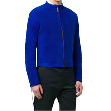 Jay Rock-Inspired Blue Suede Leather Jacket
