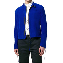 Jay Rock-Inspired Blue Suede Leather Jacket
