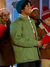 Jayd Deroché Christmas With A Kiss Green Quilted Jacket