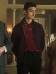 Dead Boy Detectives S01 Charles Rowland Maroon Jacket