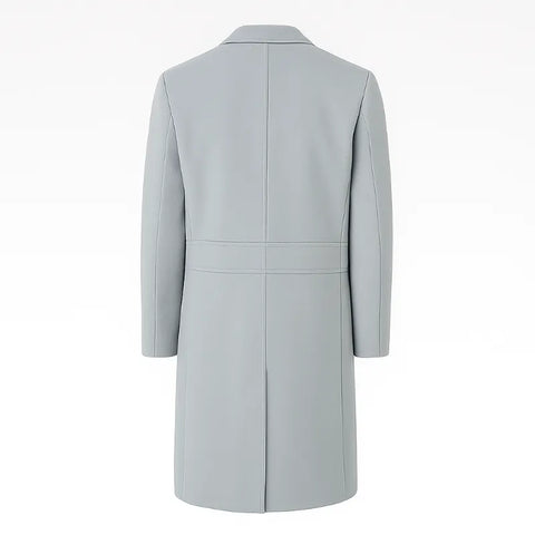 Jeff Bezos Paris Fashion Week Long Grey Coat