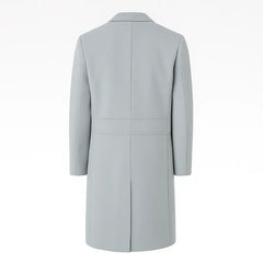 Jeff Bezos Paris Fashion Week Long Grey Coat