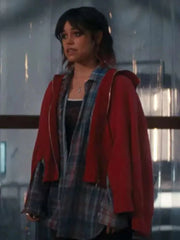 Jenna Ortega Death of a Unicorn 2025 Red Hoodie