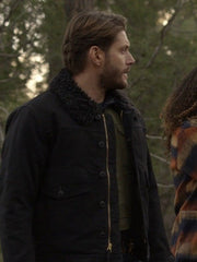Jensen Ackles Big Sky S03 Black Fur Collar Jacket