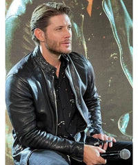 Jensen Ackles Black Leather Jacket