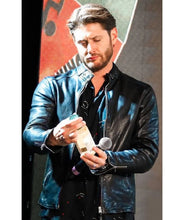 Jensen Ackles Black Leather Jacket